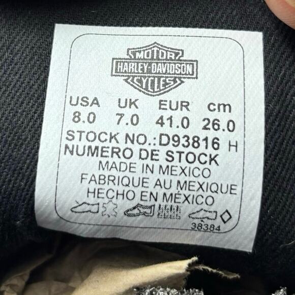 HARLEY DAVIDSON “Nathans” Leather Casual Shoes Men’s Size 8 - Picture 8 of 12